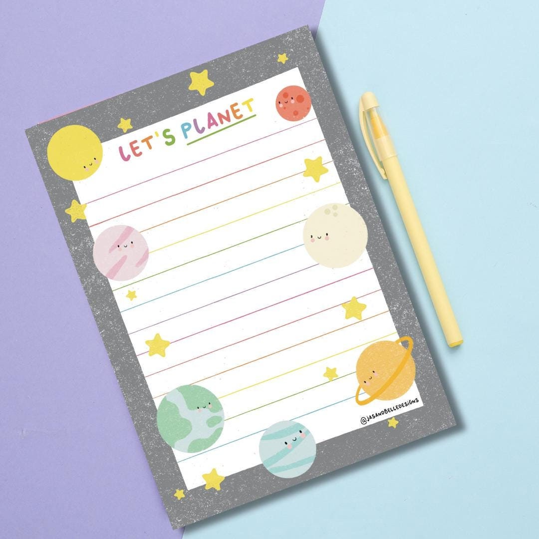 A6 Planet-Themed Planner | Let's Plan-et – Perfect for Daily Planning & To-Do Lists