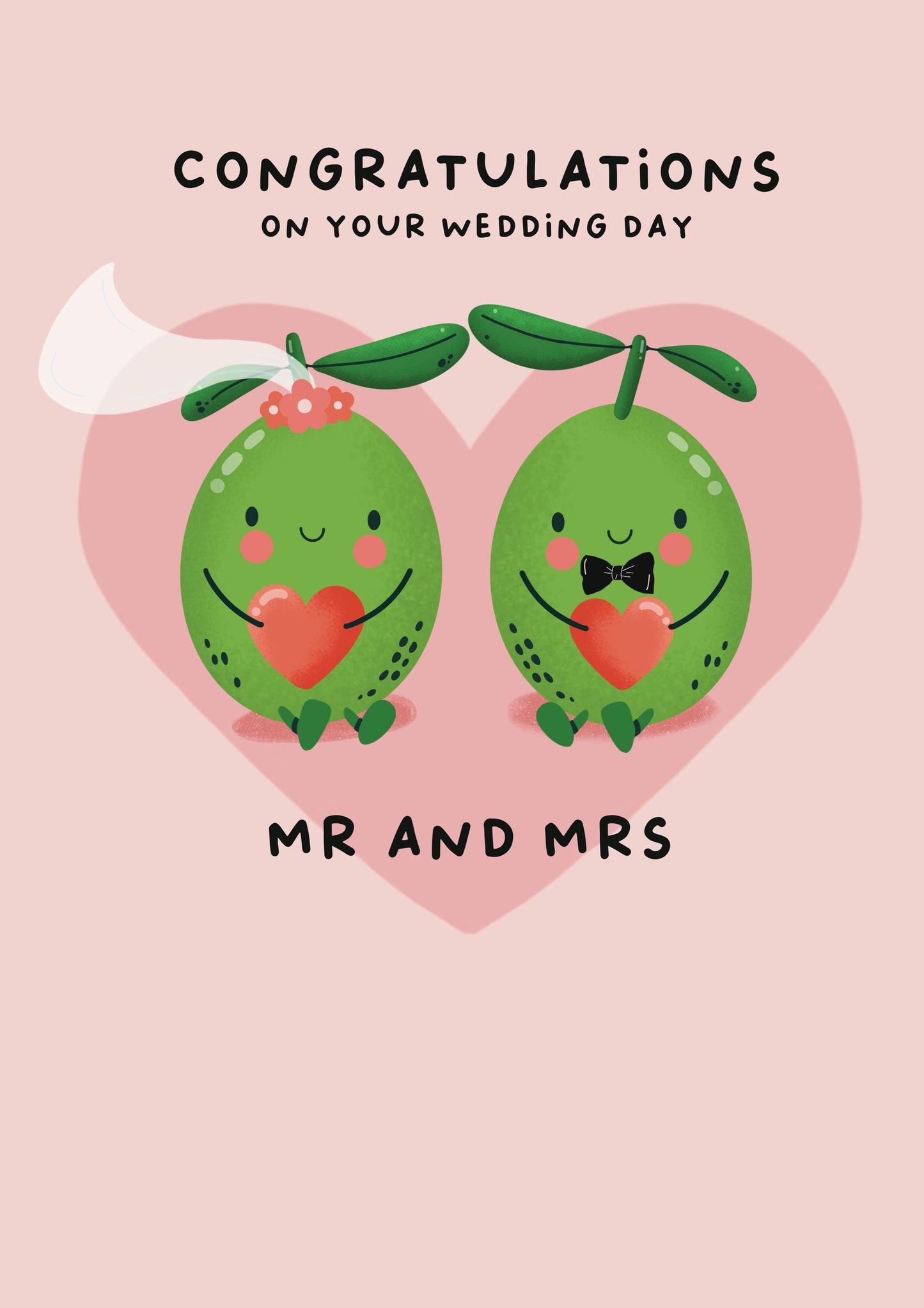 Cute Wedding Congratulations Card | Mr & Mrs Wedding Card | Adorable Newlywed Gift | Kawaii Wedding| Funny Wedding and Bride and Groom Card